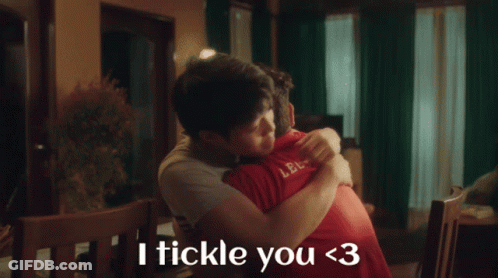 Tile Floor With I Tickle You < 3 GIF