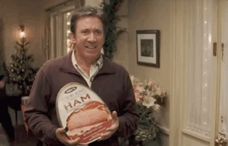 Tim Allen Holding Ham GIF