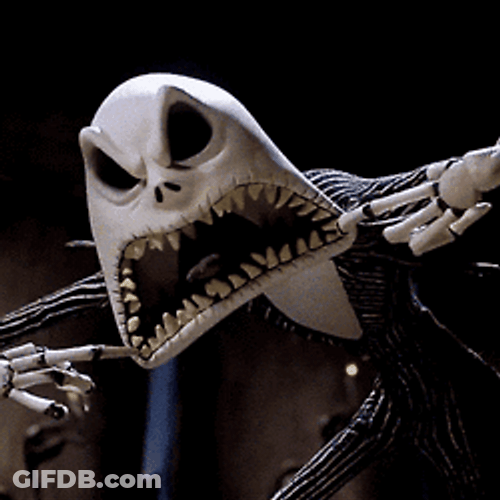 Tim Burton's Jack Scary Face GIF
