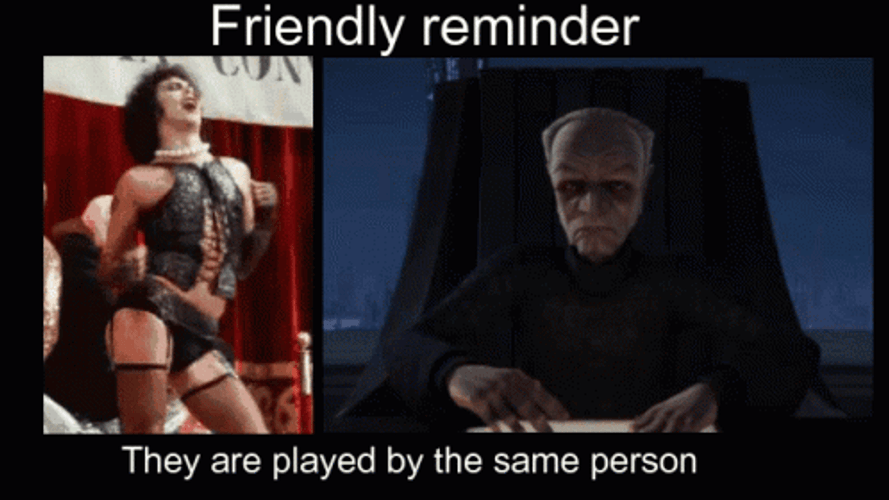 Tim Curry Friendly Reminder Meme GIF