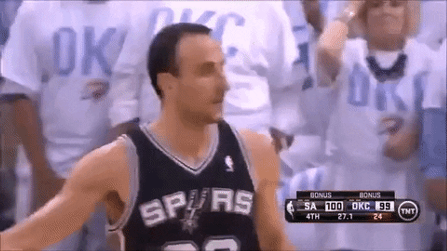 Tim Duncan Manu Ginobili Hug GIF
