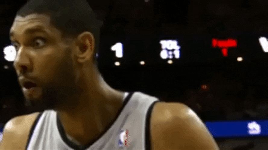Tim Duncan NBA Spurs Shocked GIF