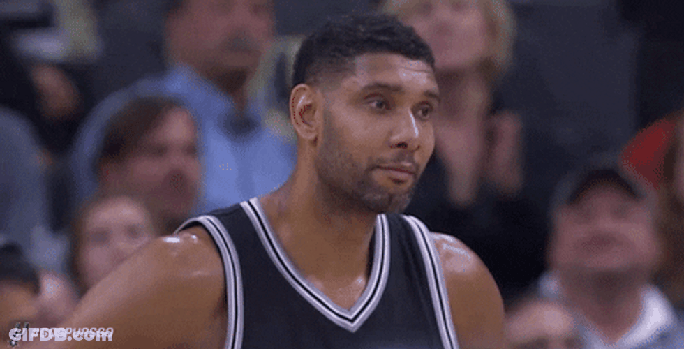 Tim Duncan NBA Spurs Smirk GIF