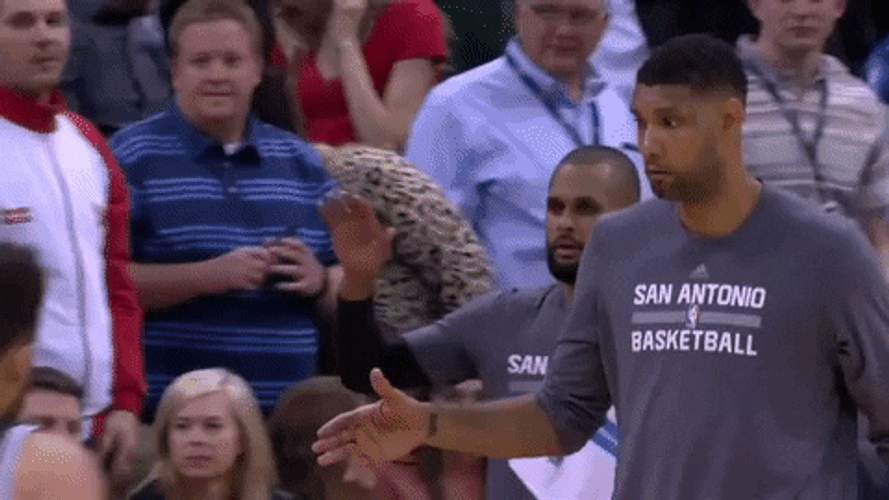 Tim Duncan Spurs Hand Shake GIF