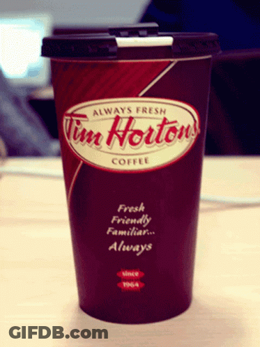 Tim Hortons Coffee Cup On Table GIF