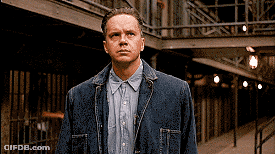 Tim Robbins Walking Shawshank Redemption GIF