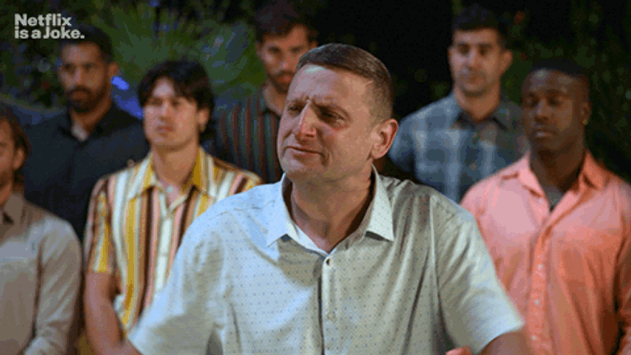 Tim Robinson Speechless Shaking Head GIF