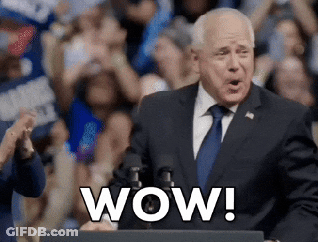 Tim Walz Amazed Wow GIF