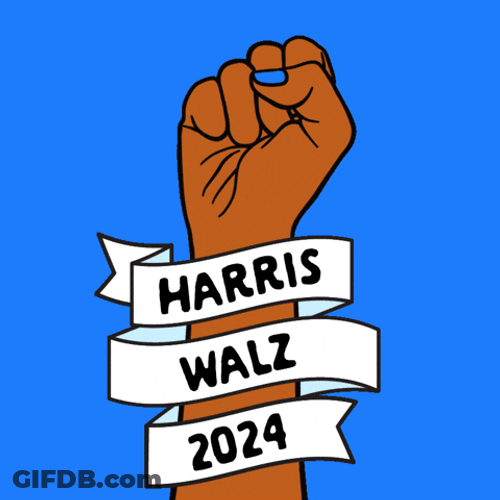 Tim Walz And Harris Fist Up GIF