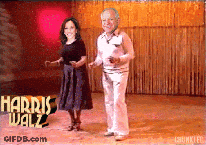 Tim Walz And Kamala Dance GIF