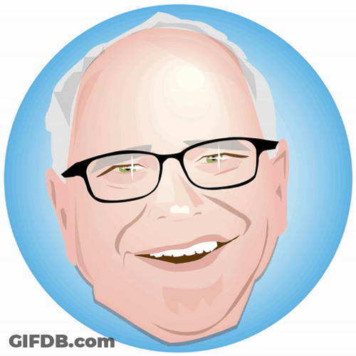 Tim Walz Face Badge GIF