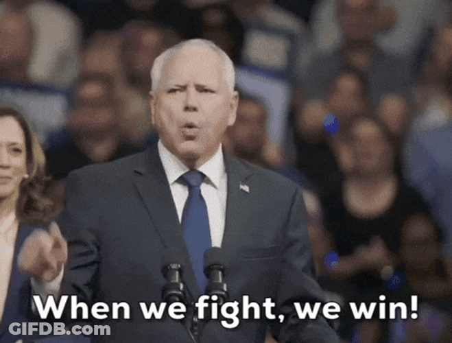 Tim Walz We Fight And Win GIF