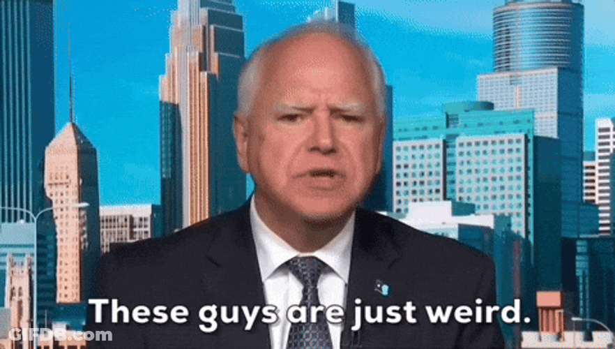 Tim Walz Weird Guys GIF