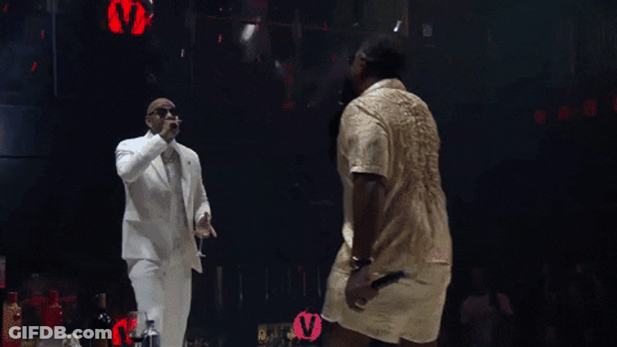 Timbaland Chest Bump With Swizz Beats GIF