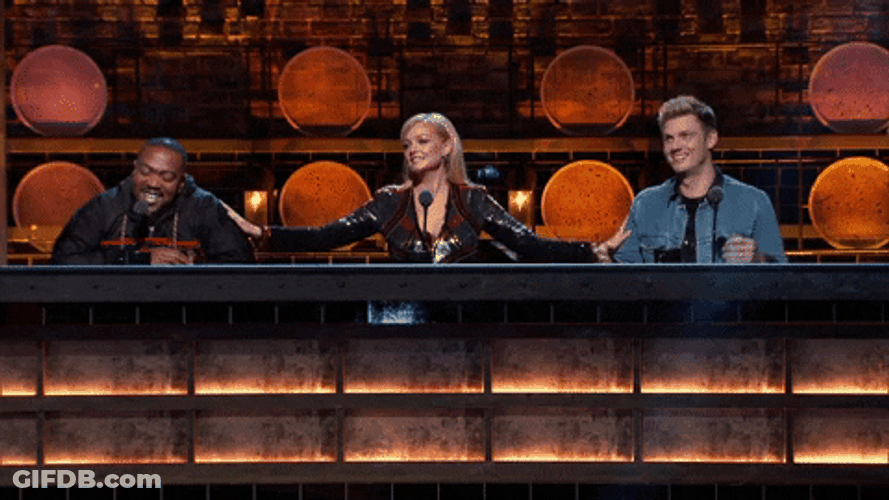 Timbaland With Nick Carter And Emma Bunton GIF