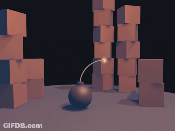 Time Bomb House Exploding GIF