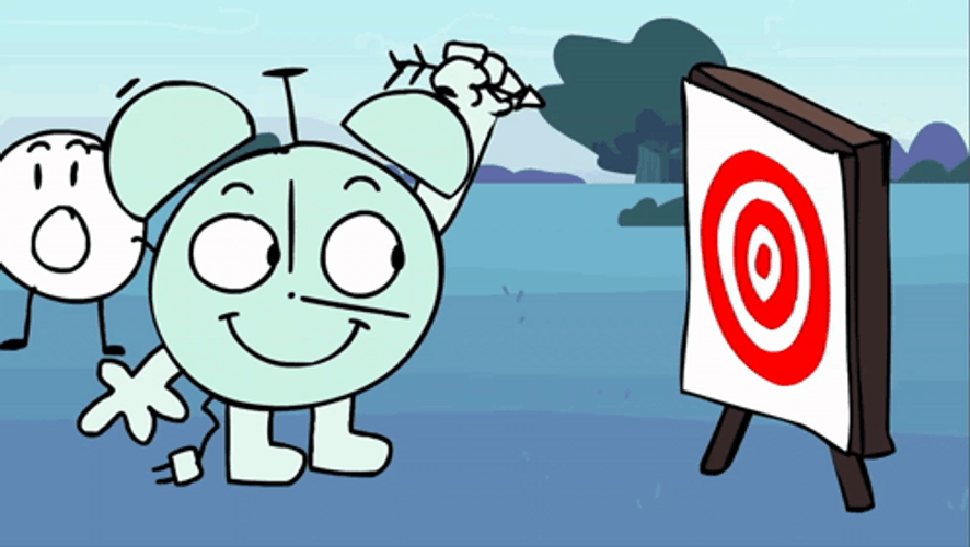 Time Is A Flat Circle Clock Play Dart GIF