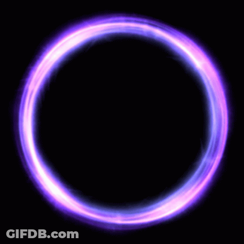Time Is A Flat Circle Glow Circle GIF