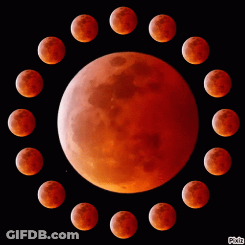 Time Is A Flat Circle Moon Rotation GIF