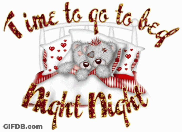 Time To Go To Bed Night Night GIF
