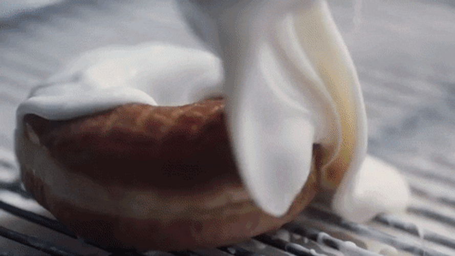 Time To Make The Donuts Creamy White Glaze GIF