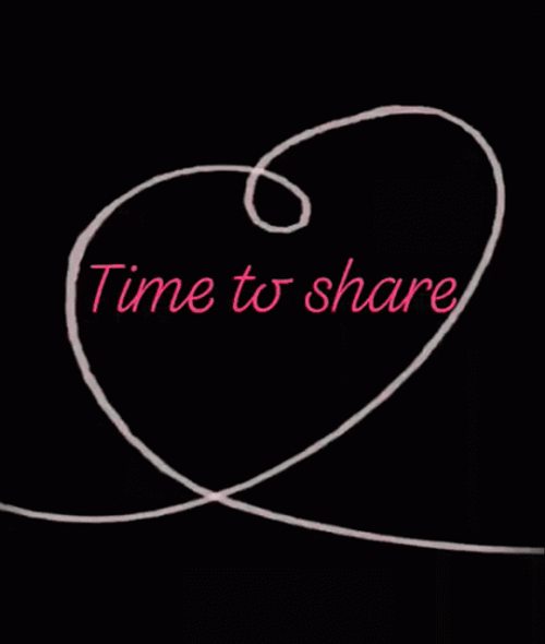 Time To Share Heart Animation GIF