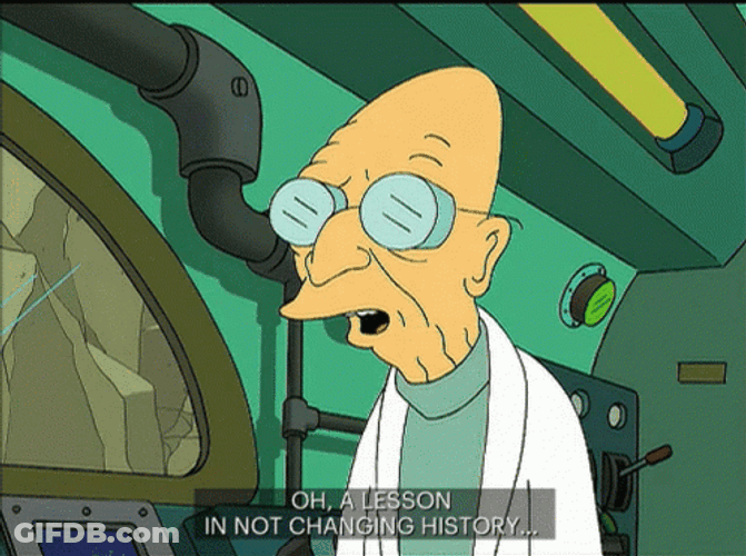 Time Travel Futurama Professor Farnsworth GIF