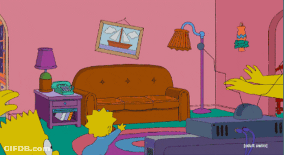 Time Travel Rick And Morty Cross Over Simpsons GIF