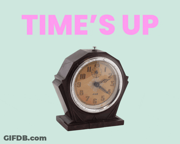 Times Up Alarm Clock GIF