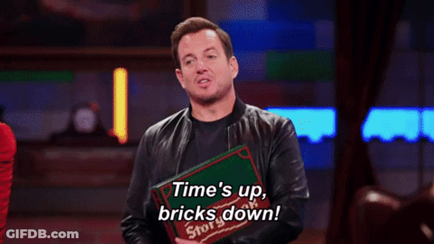 Times Up LEGO Masters GIF