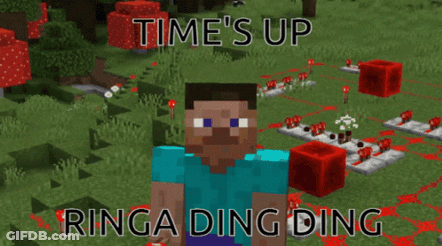 Times Up Minecraft GIF