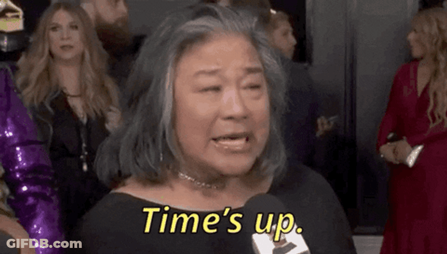 Times Up Old Lady GIF