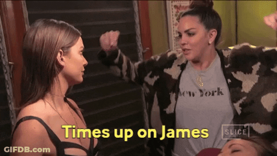 Times Up On James GIF