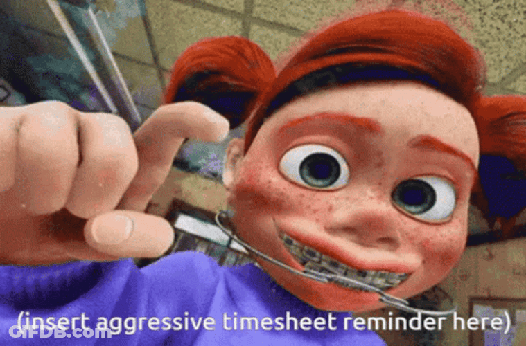 Timesheet Darla Finding Nemo Meme GIF