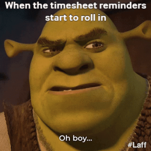 Timesheet Disappointed Shrek Side Eye GIF