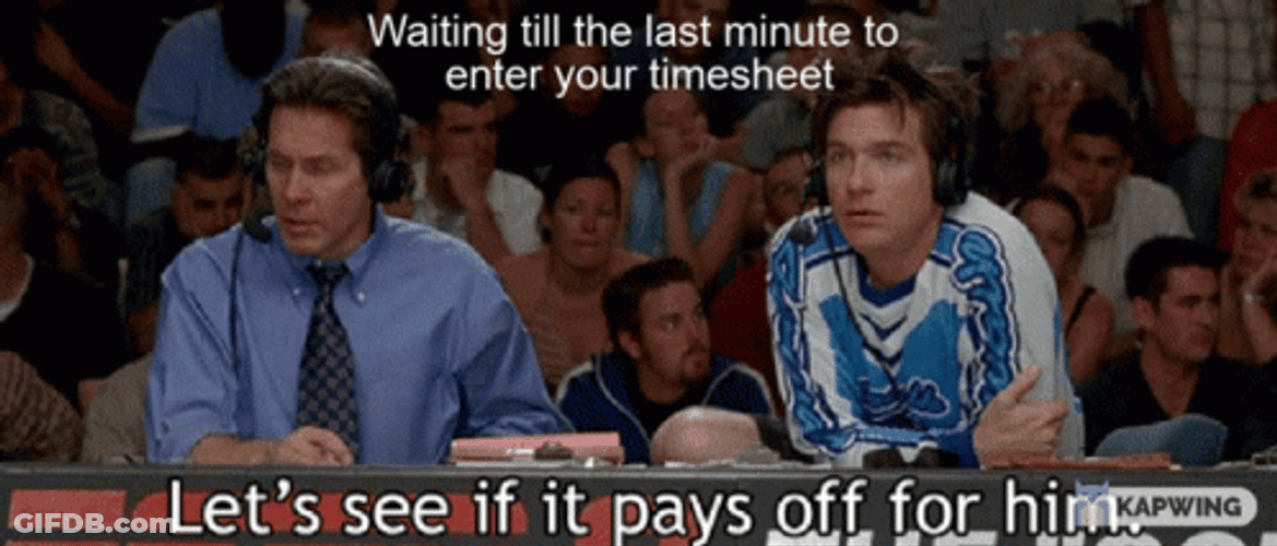 Timesheet Jason Bateman Dodgeball GIF