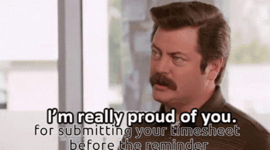 Timesheet Ron Swanson Parks And Recreation GIF