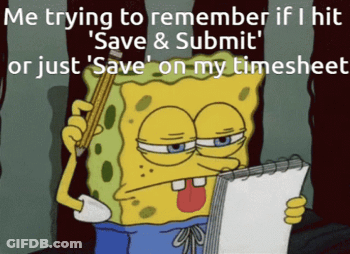 Timesheet Spongebob Thinking Meme GIF