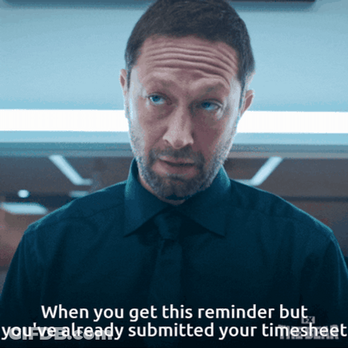 Timesheet Stare Down Pointing Finger GIF
