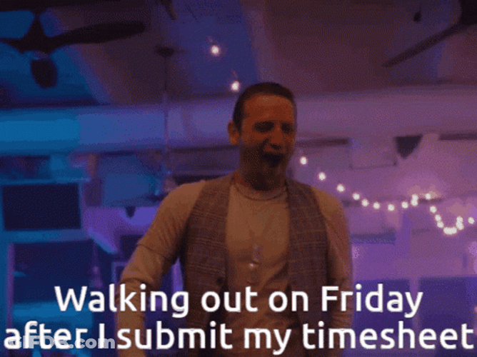 Timesheet Tim Robinson Happy Dance GIF