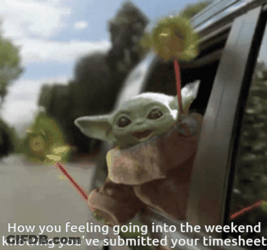 Timesheet Yoda Wind Vane Car Ride GIF