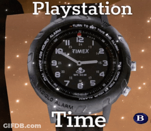 Timex Watch With PlayStation Time GIF