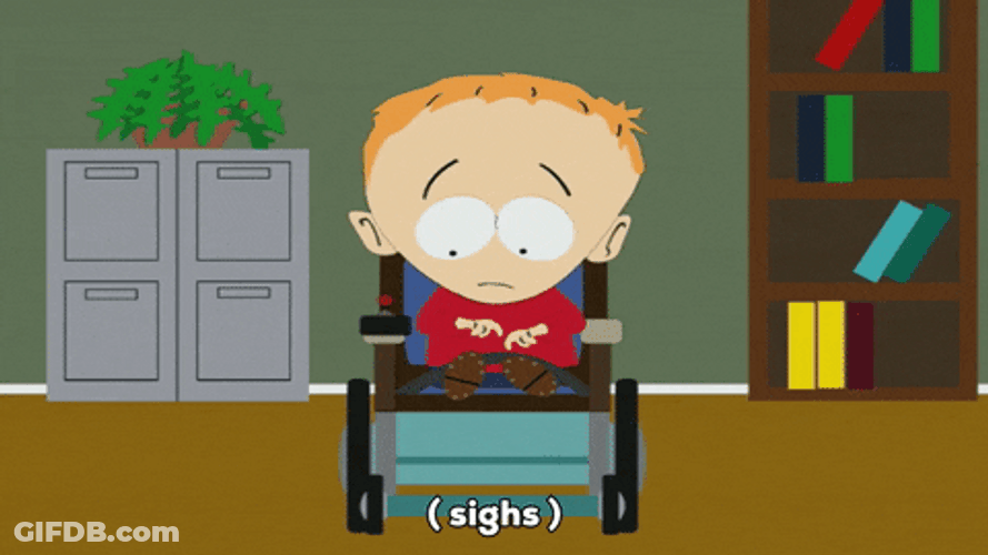 Timmah Timmy Burch Sighing South Park GIF