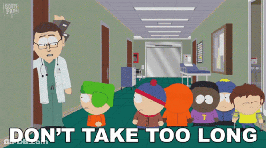 Timmy South Park Don't Take Too Long GIF