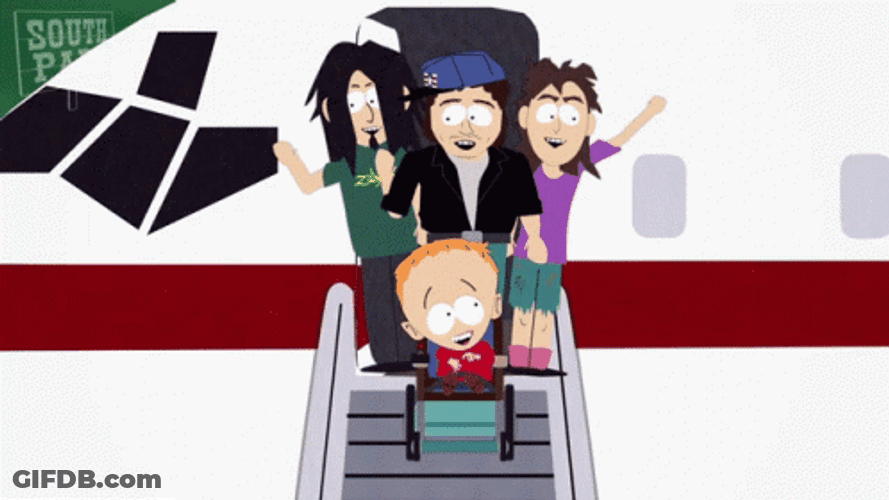 Timmy South Park Get Off The Plane GIF