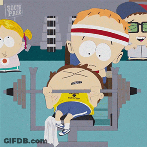 Timmy South Park Weight Lifting GIF
