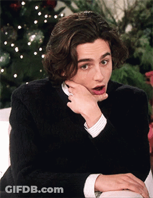 Timothée Chalamet OMG GIF