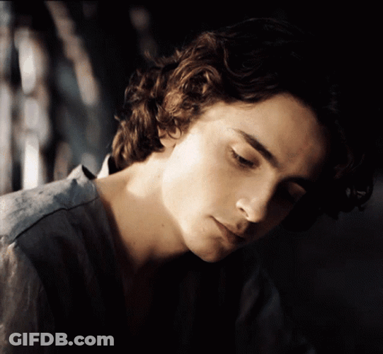 Timothée Chalamet Worried Stare GIF