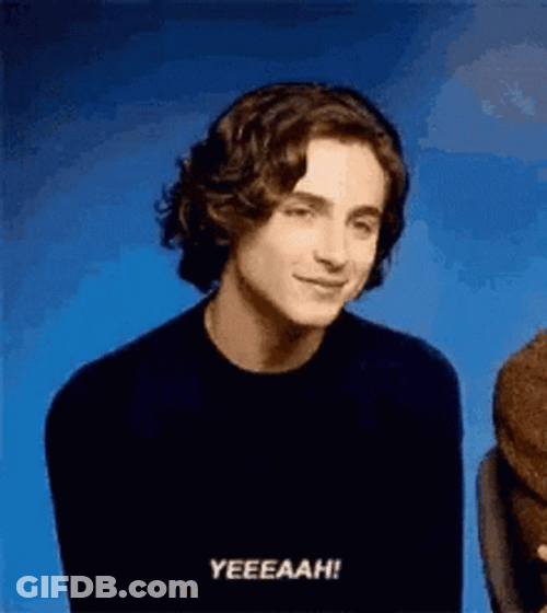 Timothée Chalamet Yeah GIF