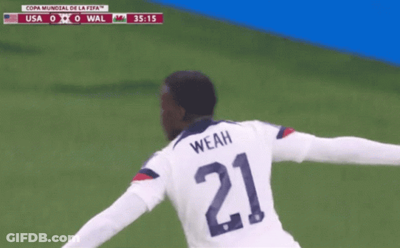 Timothy Weah Knee Slide Usa Soccer GIF